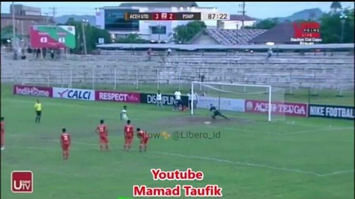 Isu Suap Pemain di Laga Aceh United vs PSMP Mojokerto, Netizen Unggah Video Penalti Aneh
