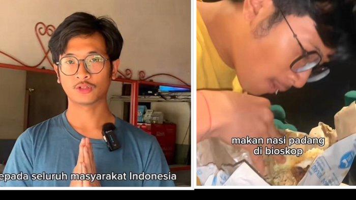 Sosok Tiktoker Alwi Johan Buat Video Makan Nasi Padang dalam Bioskop, Ramai Dihujat Netizen