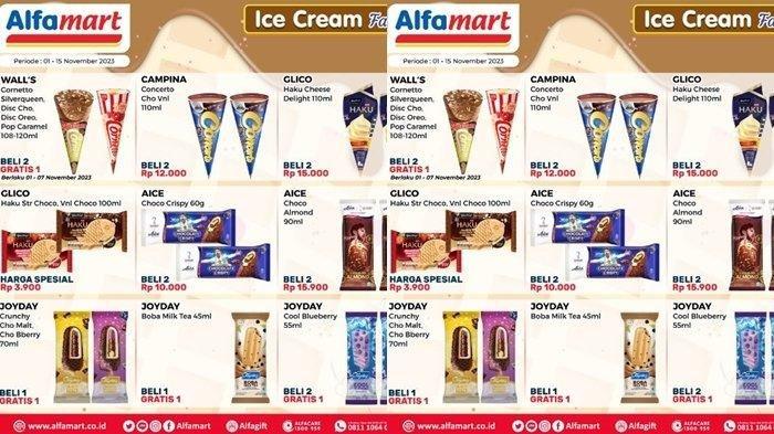 KATALOG Alfamart Besok 21 November 2023: Spesial Promo Es Krim, Beli 2 Walls Ice Cream Gratis 1