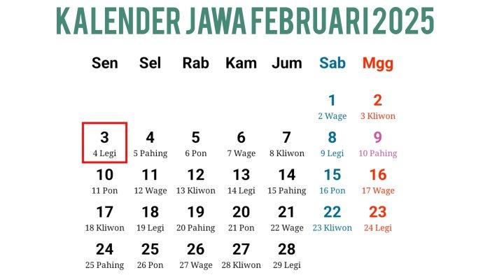 Kalender Jawa Besok 17 Februari 2025, Watak Weton Senin Kliwon: Mudah Menyerap Ilmu