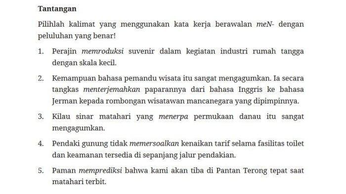 Kupas Teori Tantangan: Kunci Jawaban Bahasa Indonesia Kelas 7 Halaman 23 Kurikulum Merdeka