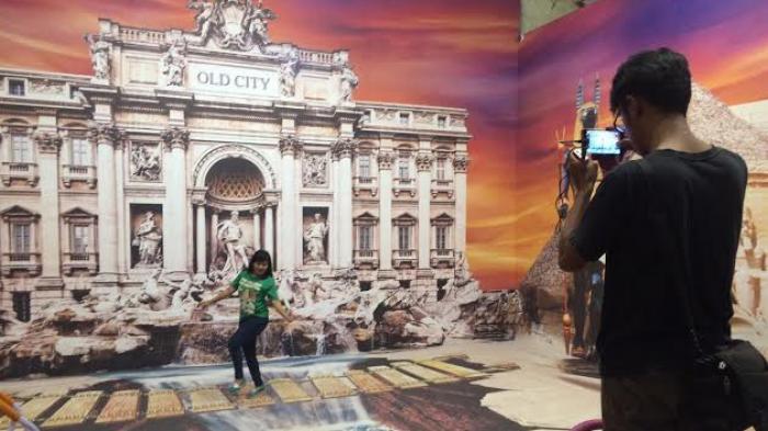 Satu contoh spot foto di Old City 3D Trick Art Museum