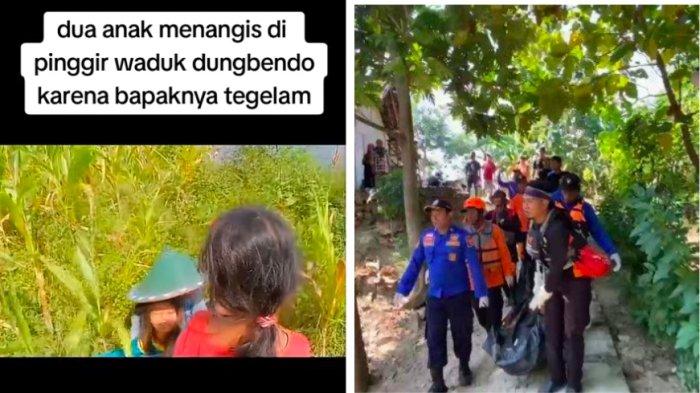 Tangis 2 Bocah di Pinggir Waduk Kedung Bendo Ngawi, Ayahnya Tewas Saat Berenang Pulang Ambil Minum