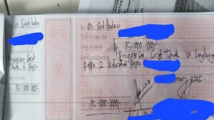 Viral Uang Rp15 Juta untuk Pelicin Urus Surat Tanah Masing-masing untuk Lurah dan Camat