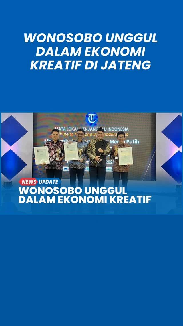 Wonosobo Raih Penghargaan Wilayah dengan Keunggulan Ekonomi Kreatif 2024 di Jateng
