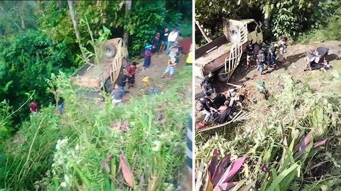 Truk Angkut 20 Orang Terguling ke Jurang, 7 Nyawa Melayang