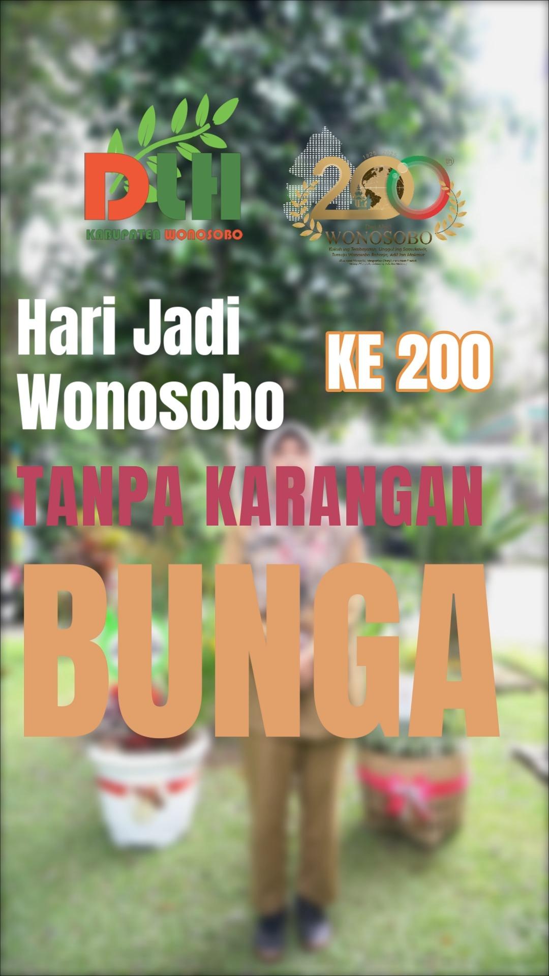 Peringati 200 tahun Hari Jadi Wonosobo,  tanpa Karangan Bunga