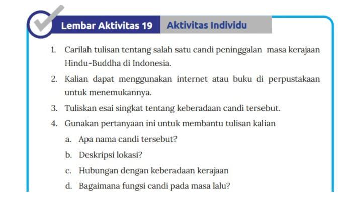 Esai Candi Hindu-Buddha di Indonesia: Kunci Jawaban IPS Kelas 8 Halaman 54 