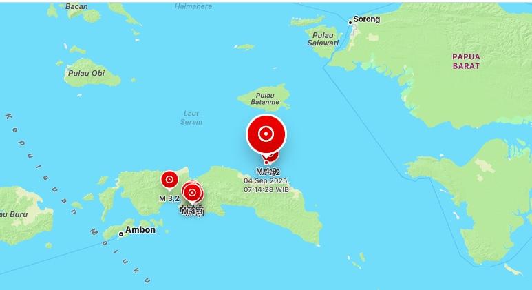 Gempa Terkini Kamis 4 September 2025 Pagi Ini, Baru Terjadi, Info Lengkap BMKG Klik di Sini