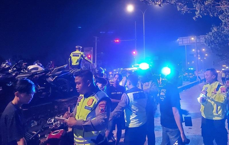 Polisi Sita 82 Motor, Hendak Balap Liar di Exit Tol Setono Pekalongan
