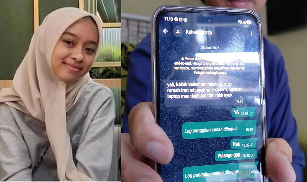 Isi Chat Terakhir Mozza, Gadis Semarang yang Hilang 1 Tahun Pamit Antar Laptop ke Teman di Kodam - Tribunjateng.com