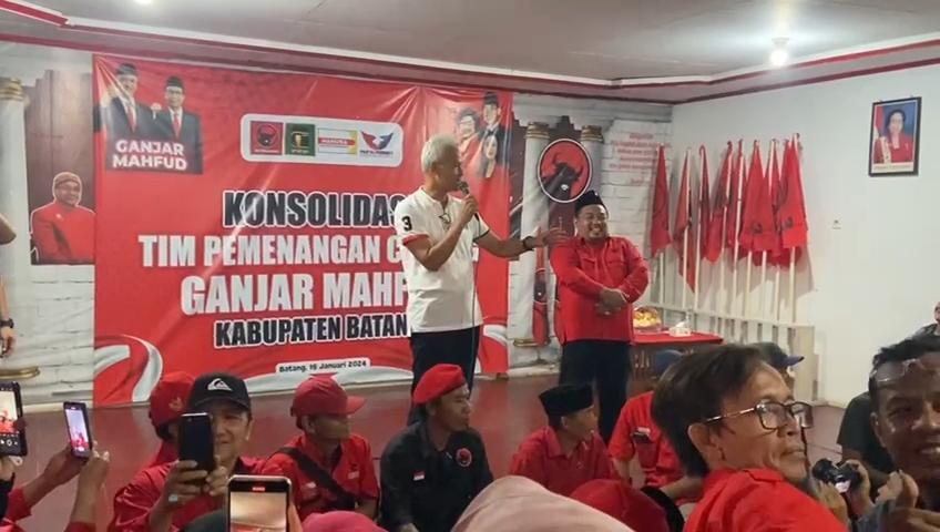 Ganjar Pranowo Konsolidasi Multiteknis di Batang, TPC Targetkan Kemenangan 80 Persen