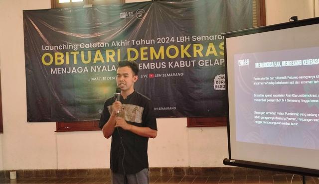 Video Obituari Demokrasi, LBH Semarang Nilai Demokrasi Makin Suram di Era Prabowo-Gibran