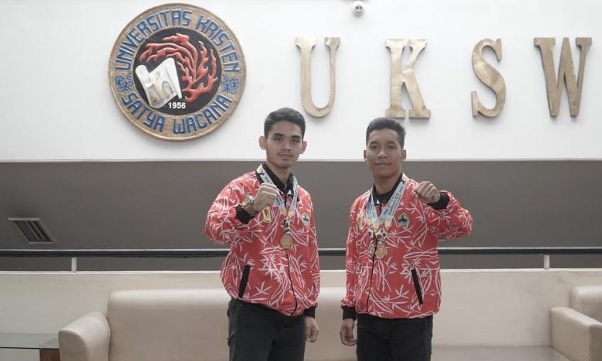 Harumkan Nama UKSW, Rizki dan Sancha Bawa Pulang 3 Medali di POMNAS XVII Tahun 2022