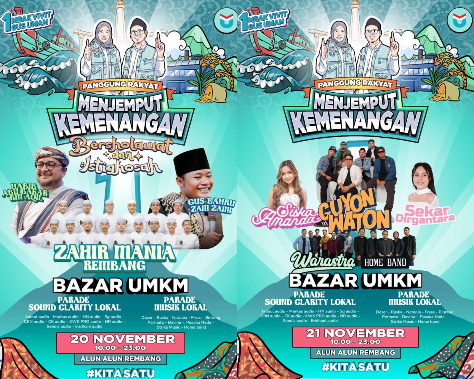 Catat Tanggalnya! Vivit Umam Gelar Kampanye Akbar di Alun-alun Rembang, Ada Guyon Waton