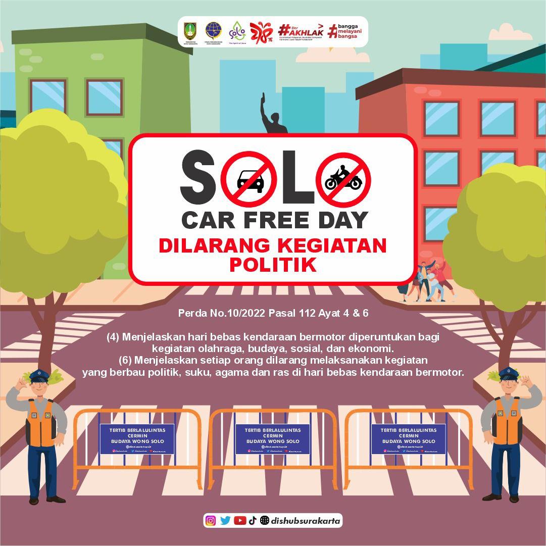 Dishub Solo Larang Ada Kegiatan Berbau Politik di Car Free Day  