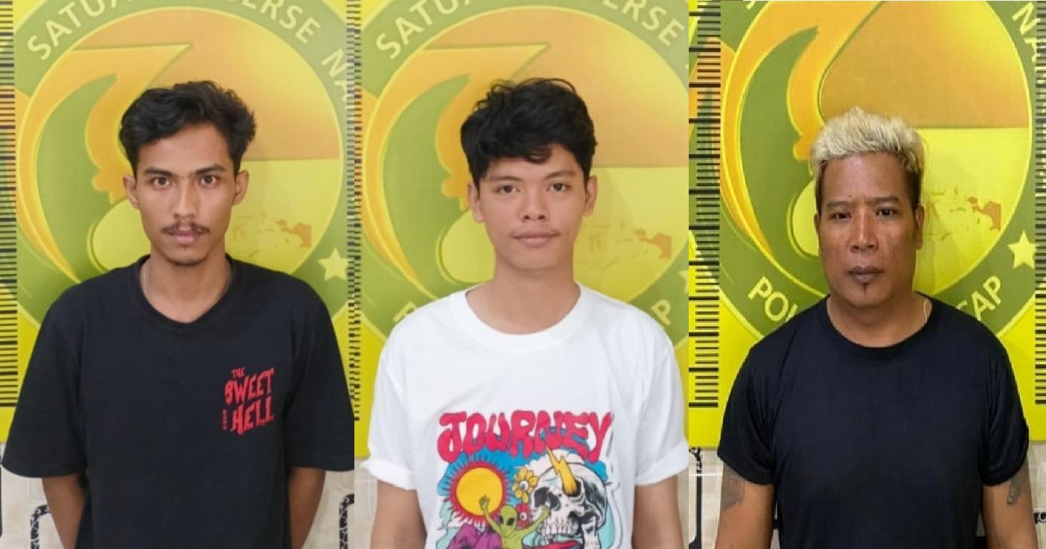 Inilah Tampang 3 Pelaku Peredaran Psikotropika Yang Ditangkap Satresnarkoba Cilacap Dalam 2 Hari