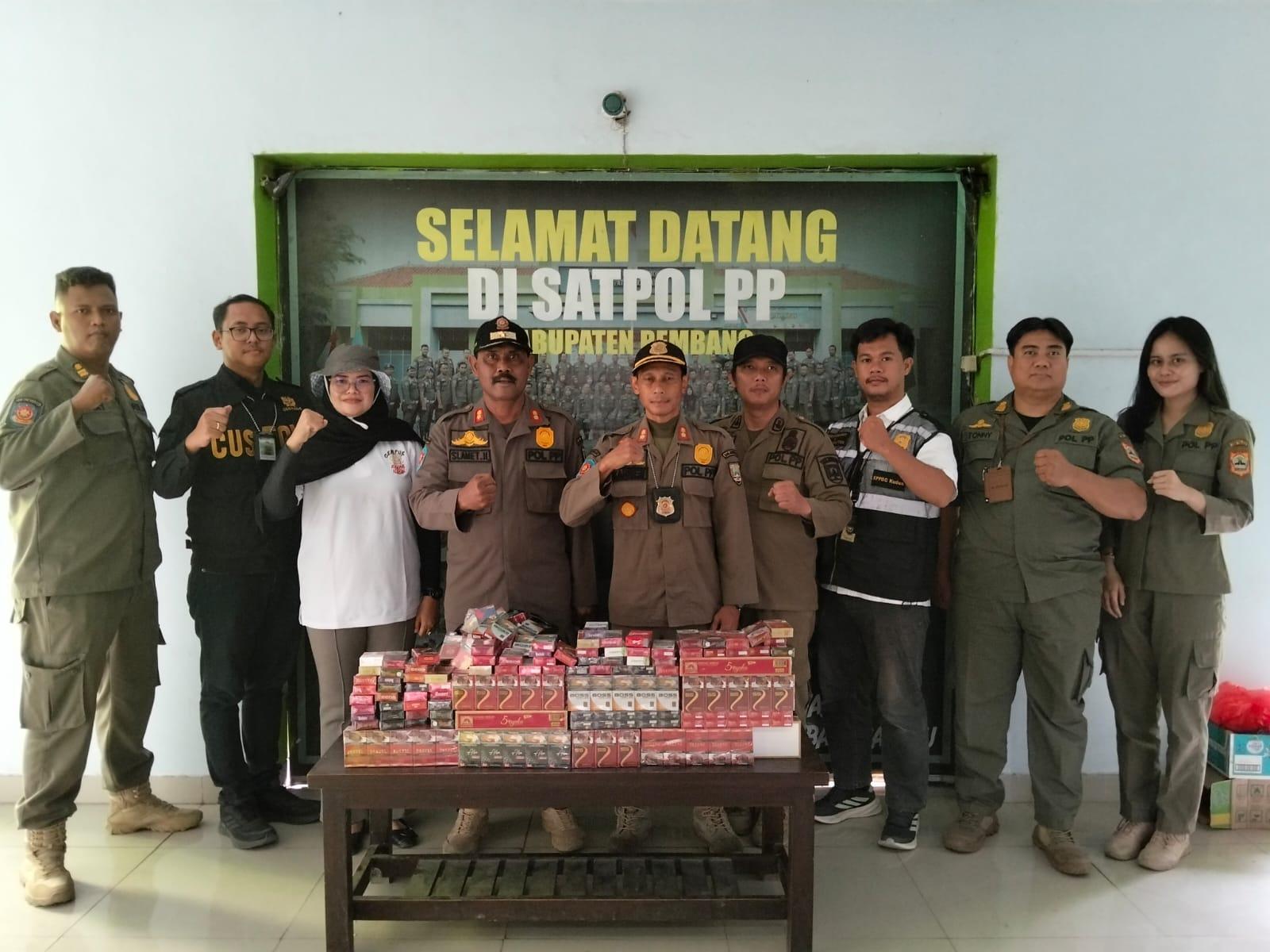Puluhan Ribu Batang Rokok Ilegal Disita Tim Gabungan di Rembang - Tribunjateng.com