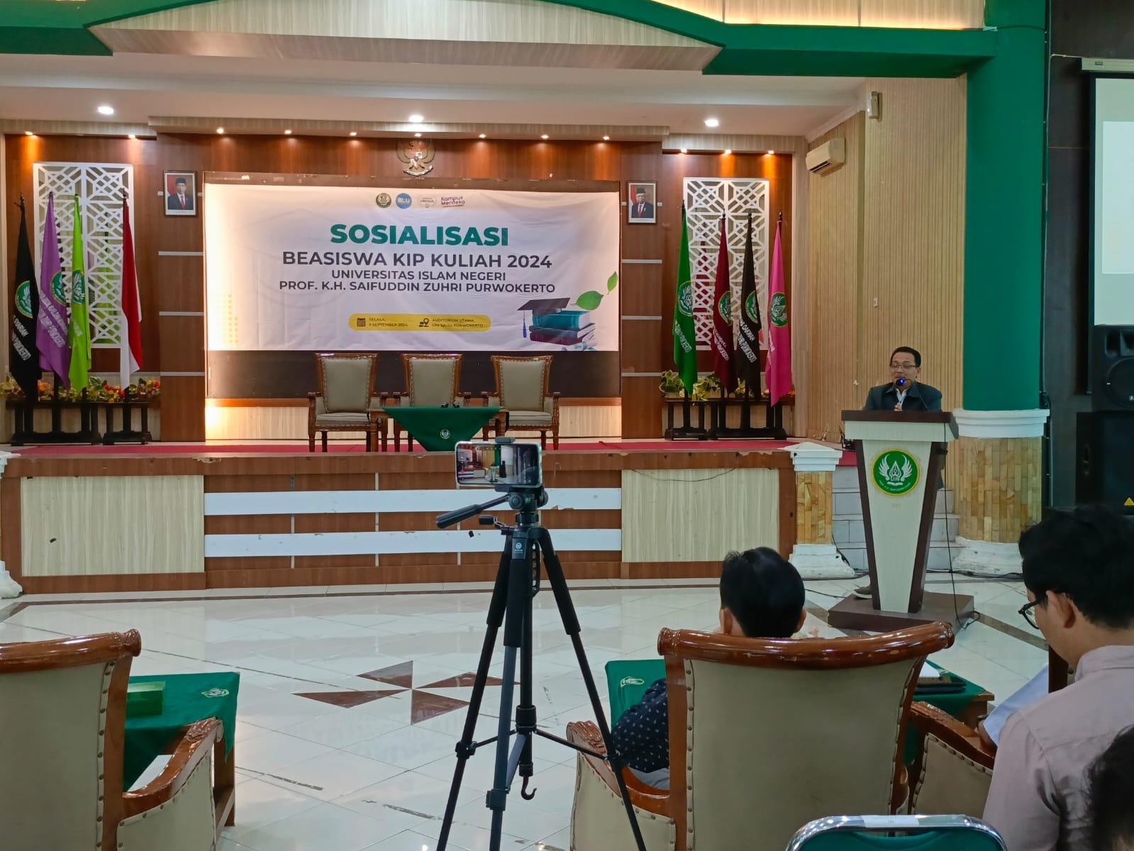 Sosialisasi Beasiswa KIP Kuliah Tahun 2024 UIN Saizu Purwokerto