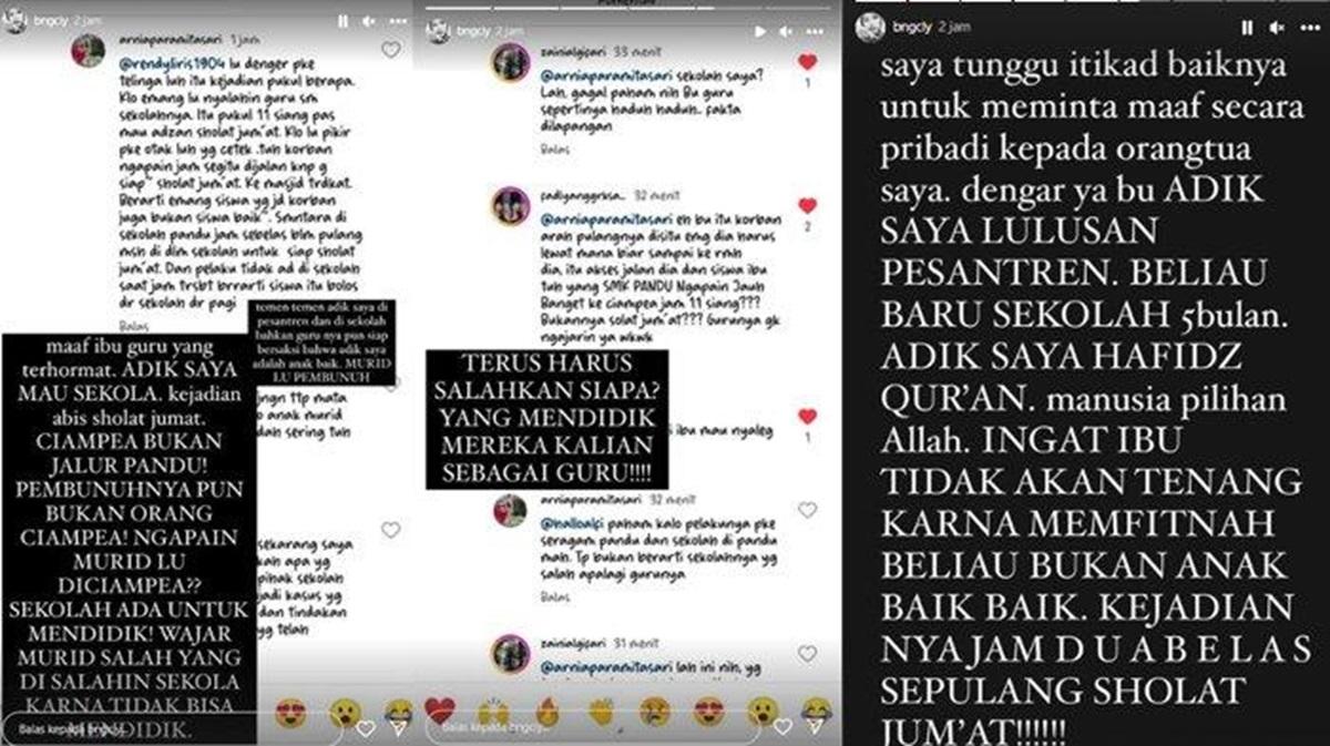 Viral Isi Postingan Guru Membela Pelajar Yang Melakukan Pembacokan Hingga Tewas