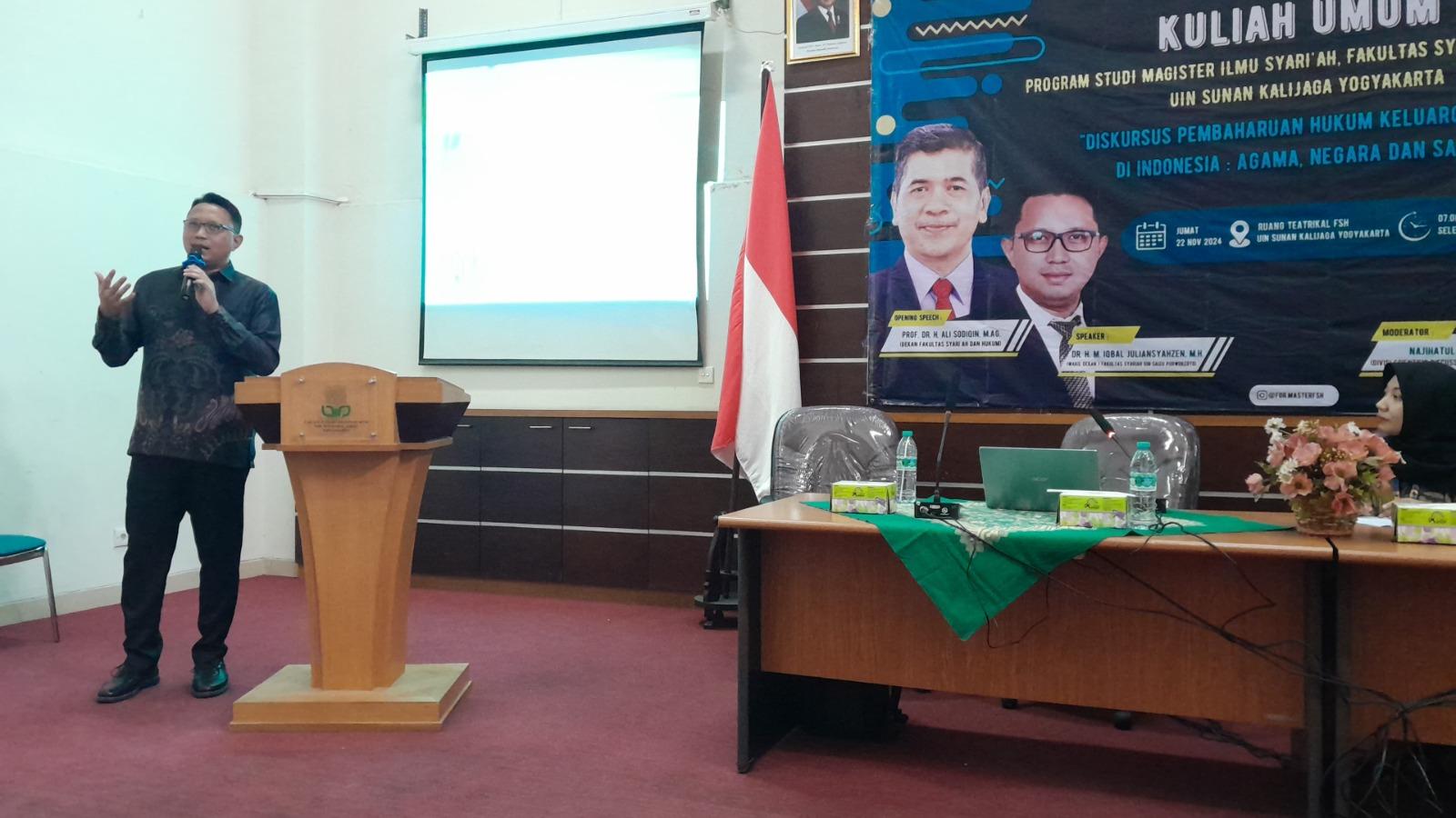 Wadek 1 Syariah UIN Saizu Beberkan Tiga Pilar Pembaharuan Hukum Keluarga Islam di UIN Sunan Kalijaga