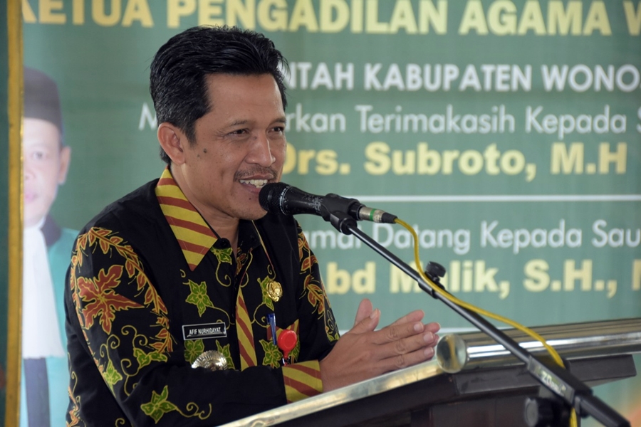 Pisah Sambut Ketua Pengadilan Agama Wonosobo, Bupati Afif Singgung Masih Tingginya Angka Perceraian