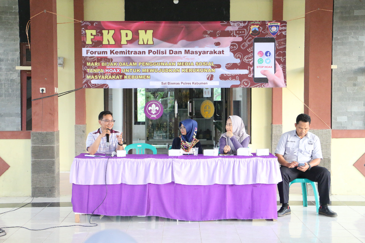 Dialog Interaktif Bersama Mahasiswa, Polres Kebumen Ajak Perangi Hoax