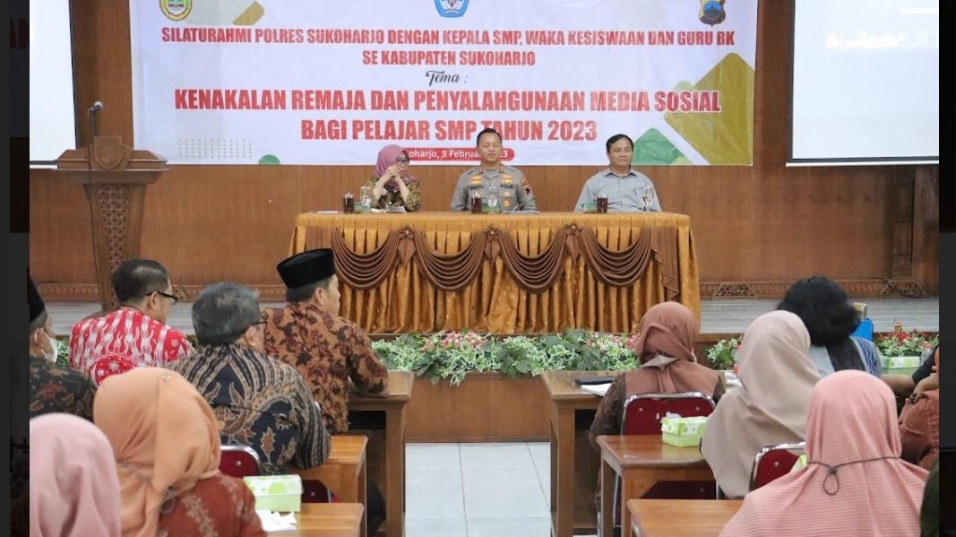 Polres dan Pemkab Sukoharjo Kolaborasi Cegah Kenakalan Remaja, Seluruh Kepala Sekolah Diundang