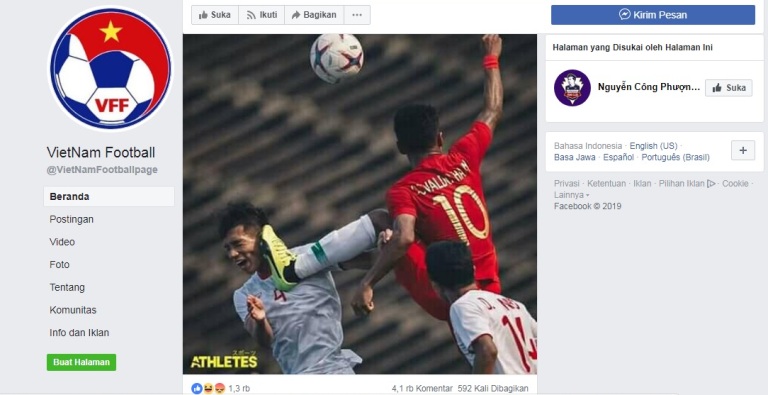 Admin Fanpage Bola Vietnam Tidak Tahan Dibully Netizen Indonesia, Minta Serangan Disetop