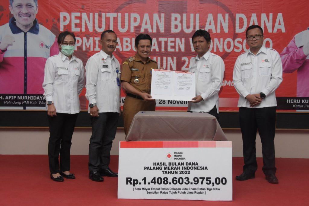 Bulan Dana PMI Tahun 2022 Kabupaten Wonosobo Lampaui Target, Tembus Rp 1,4 Miliar