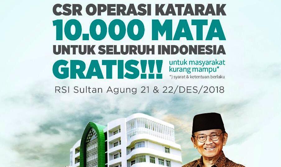 Pollux Habibie Vision Gelar Operasi Katarak Gratis di RS Sultan Agung Semarang