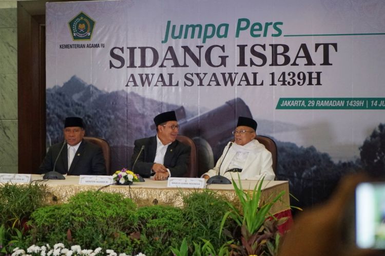 Pemerintah Tetapkan 1 Syawal 1439 Hijirah Jatuh Pada Jumat, 15 Juni 2018