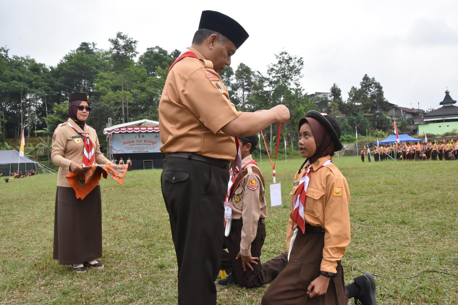448 Peserta Ikuti Jambore Pramuka Penggalang SD/MI III Kwarcab Wonosobo, Ini Pesan Wabup Albar