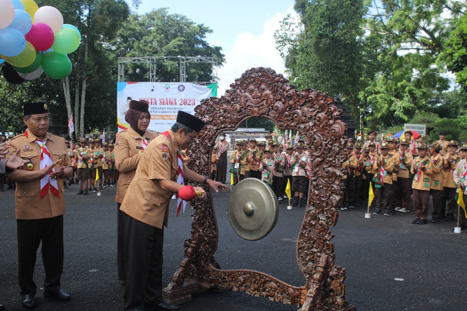 Sebanyak 600 Anggota Barung Ikuti Pesta Siaga Kwarcab Wonosobo Tahun 2023