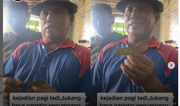 Viral! Kisah Sedih Tukang Becak Dibayar Penumpang Rp 100 Ribu, Setelah Masuk Kantong Jadi Daun