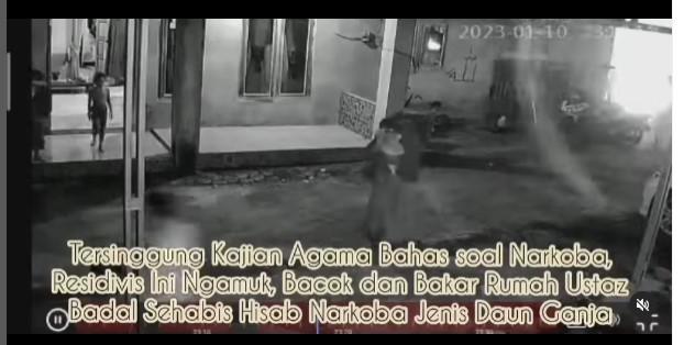 Detik-detik Ustadz di Babel Dibacok, Rumahnya Dibakar Diduga Karena Ceramah Soal Narkoba dan Zina