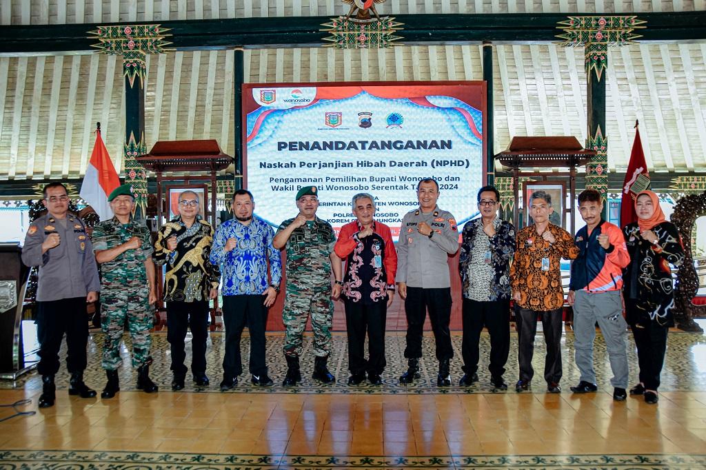 Pemkab Wonosobo Tandatangani NPHD Pengamanan Pilkada 2024