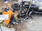 Kecelakaan Maut Tewaskan Perangkat Desa Pokak Klaten: Beat Remuk Tak Berbentuk, Hilux Terguling