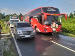 BREAKING NEWS: Bus Rombongan Peziarah Asal Banyuasin Alami Kebakaran di Dawe Kudus