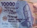 PENAMPAKAN Uang Rp 10 Ribu Dicoret-coret, KEBUMEN JATENG. DARI TEMON, BI: 5 Tahun Penjara