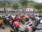Ratusan Motor Ninja Teparkir di Area Wisata Candi Gedongsongo, Pemiliknya Rayakan HUT Monic