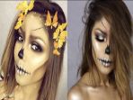 3 Inspirasi dan Tutorial Make Up Halloween Simpel, Hanya Pakai Kosmetik, Seram tapi Masih Cantik