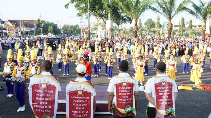Ribuan Pelajar SD Ikut Kampanyekan Kota Pasuruan Bersih dan Tertib