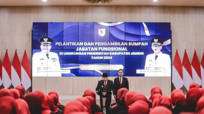 Jelang Jabatan Berakhir, Bupati Hendy Lantik 203 Pejabat Fungsional Pemkab Jember