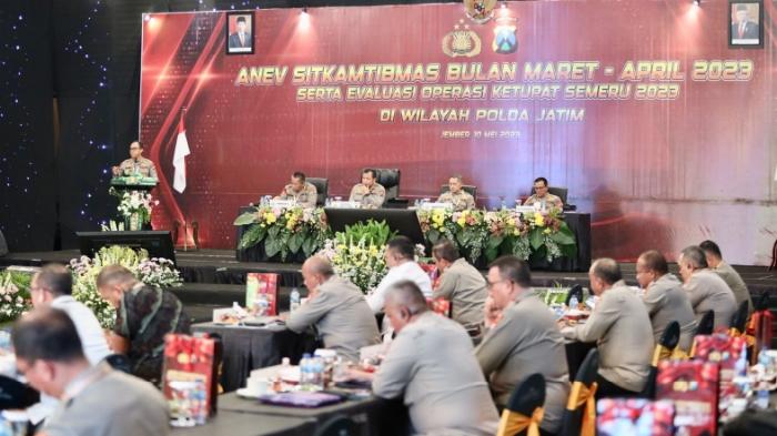 Polda Jawa Timur Gelar Anev Situasi Kamtibmas dan Operasi Ketupat Semeru 2023 di Jember