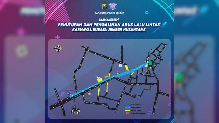 Ada Karnaval Budaya, Jalan Nasional di Wilayah Kota Jember Ditutup