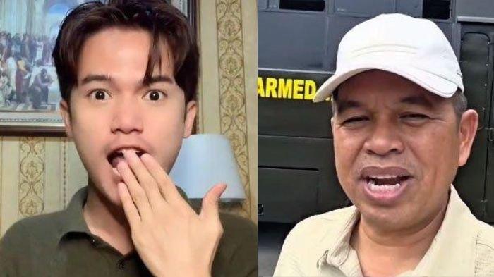 SISWA GEMULAI - Rencana Gubernur Dedi Mulyadi (foto kanan) kirim siswa gemulai ke barak militer ditertawakan Riezky Kabah. Sosok TikToker (foto kiri) yang dulu viral hina guru koruptor.