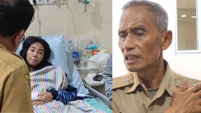 KADES BELA DIRI - Kondisi Putri Setia Gita Pratiwi (23) terkulai lemas di RS PKU Muhammadiyah Boja Kendal, Senin (3/11/2025). Ia bersama adiknya, Intan Ayu Sulistyowati (17), dirawat di rumah sakit karena tidak makan hampir sebulan dan hanya minum air. Kades Wastoni menjawab dan bantah tak peduli dengan warganya hingga kasus ini mencuat.