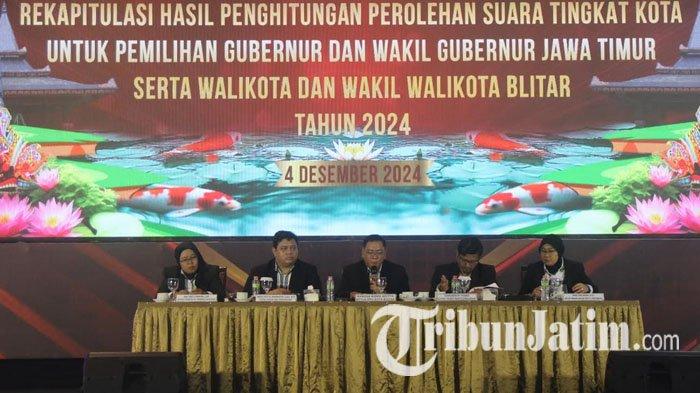 Hasil Rekapitulasi Pilwali Kota Blitar 2024 Tingkat KPU, Pasangan Mas Ibin-Elim Unggul