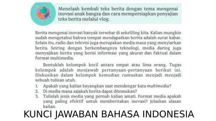 Kunci Jawaban Bahasa Indonesia Kelas 11 Halaman 33 Kurikulum Merdeka: Menelaah Kembali Teks Berita